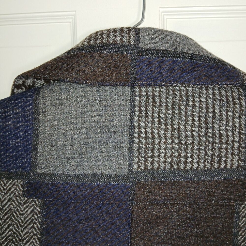 Bcbgmaxazria Patchwork Wool Blend Jacket Coat Mot… - image 7